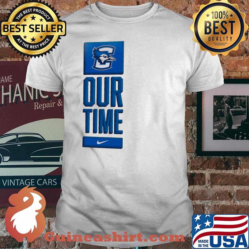 Nike Creighton Bluejays Basketball Our Time Bench Legend shirt