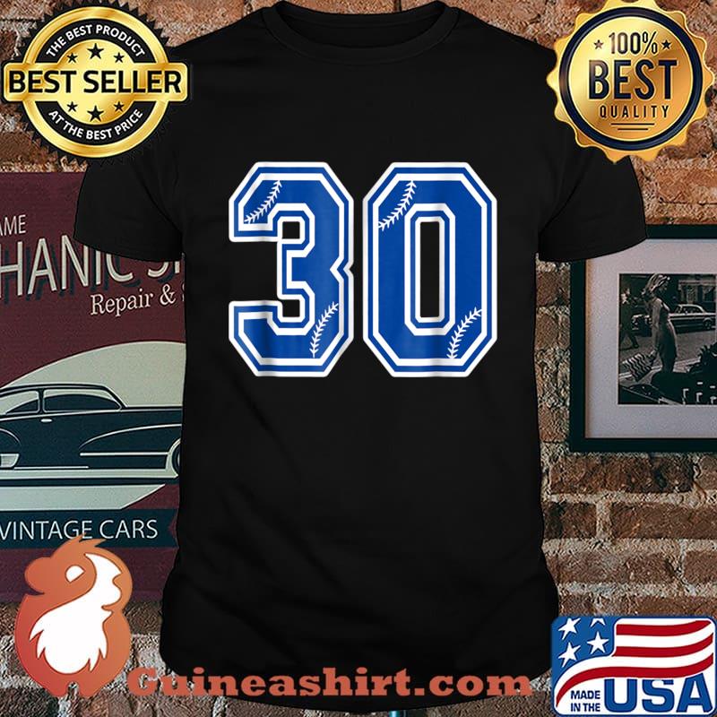 Number 30 Baseball Shirt Sports 30th Birthday Shirt