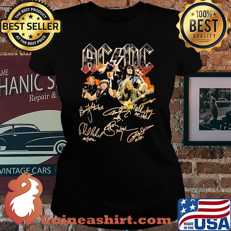 Official AC DC signature Shirt Laides tee