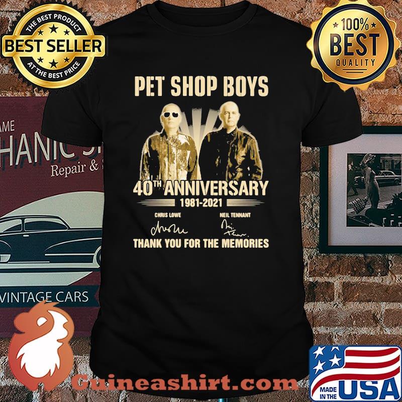 Pet Shop Boys 40th Anniversary 1981 2021 Thank You For The Memories Signature Shirt