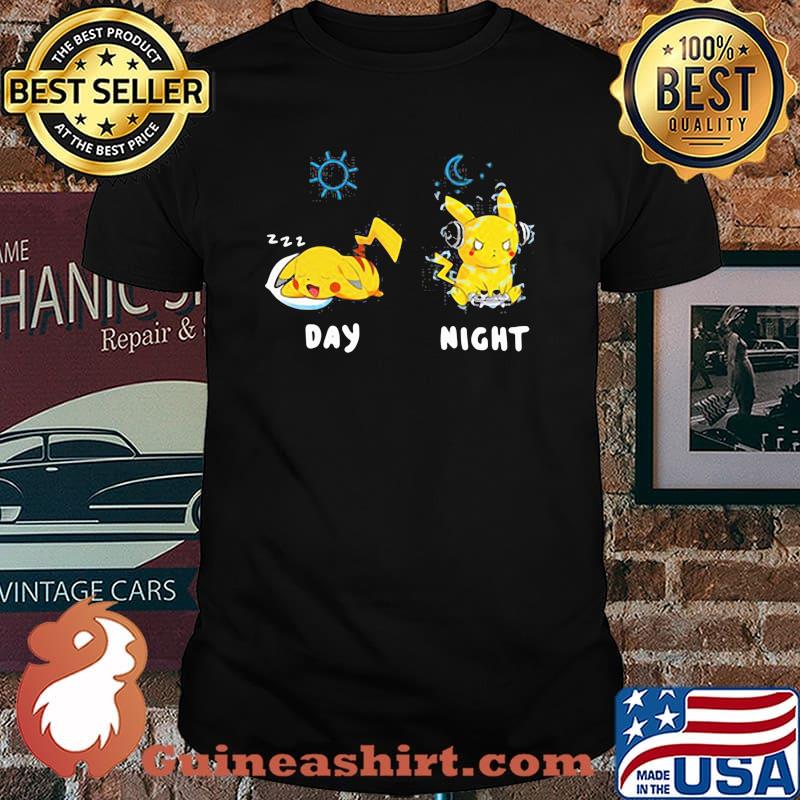 Pikachu Day Sleep Night Playing Game Pokemon Movie Shirt