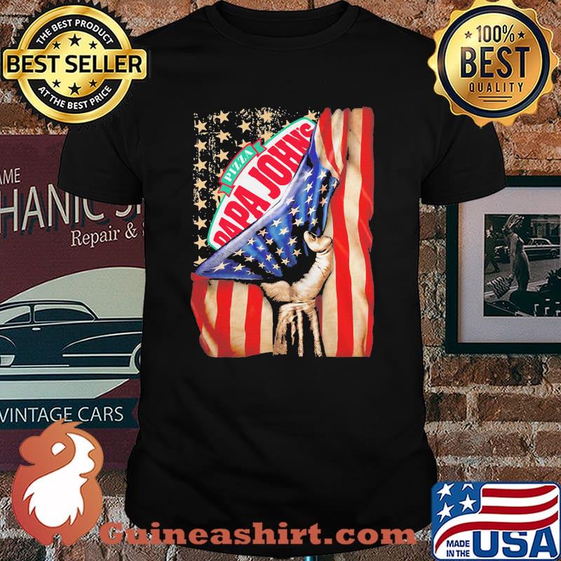 Pizza Papa Johns American Flag Shirt