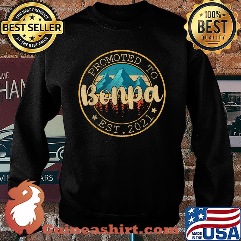 Promoted to Bonpa Est 2021 Fathers Day Mountain Vintage Shirt Sweater