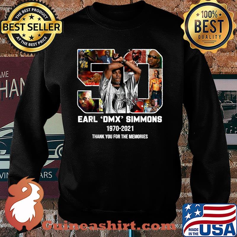 Rip D.M.X. Earl DMX Simmons 1970 2021 thank you for the memories signature Sweater
