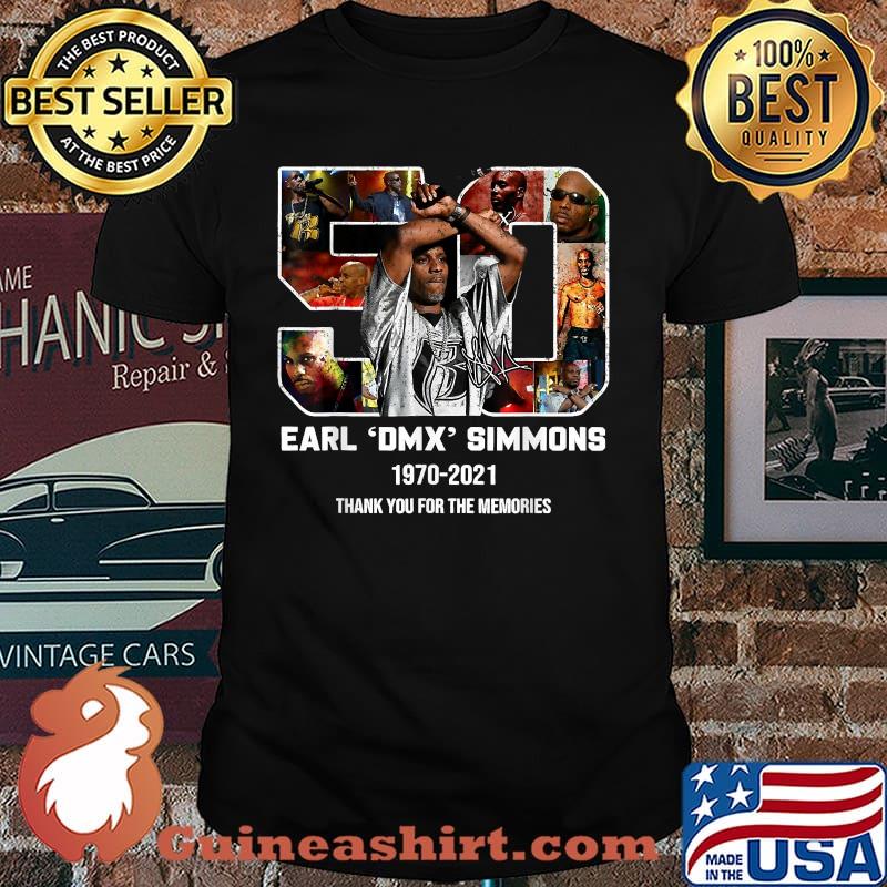 Rip D.M.X. Earl DMX Simmons 1970 2021 thank you for the memories signature shirt