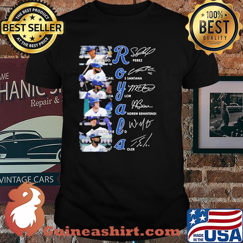 Royals Salvado Rperez Carlos Santana signature shirt
