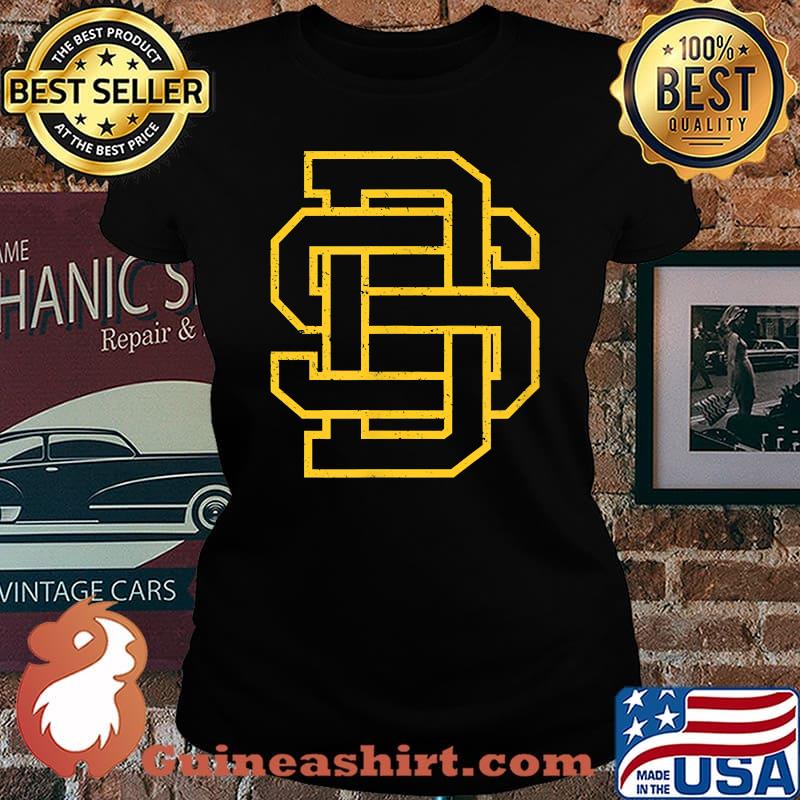 San Diego SD Home Monogram Game Day Padre Shirt Laides tee
