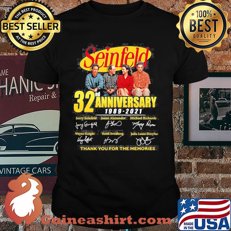 Seinfeld 32nd Anniversary 1989 2021 Thank You For The Memories Signature Shirt