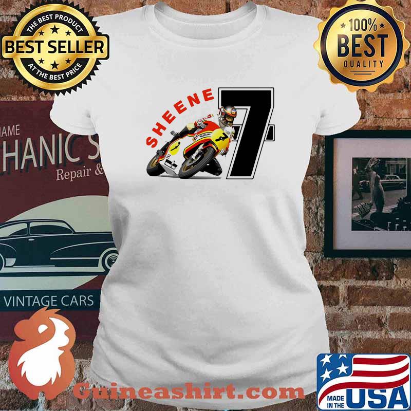 Sheene World Champion King Of The Mountain Motorcycle Shirt Ladies tee