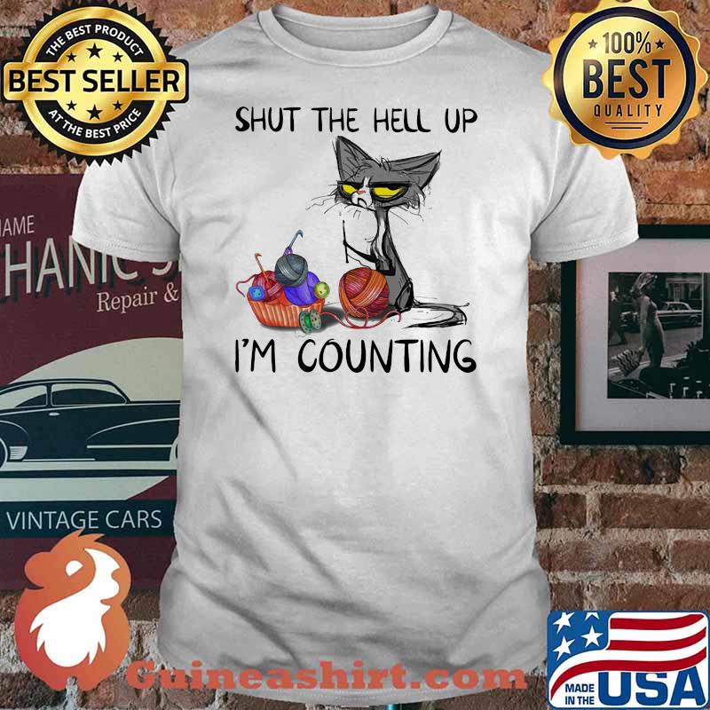 Shut The Hell Up I'm Counting Cat Knit Shirt
