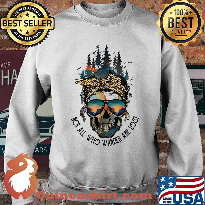 Skull Not All Who Wander Are Lost Sweater