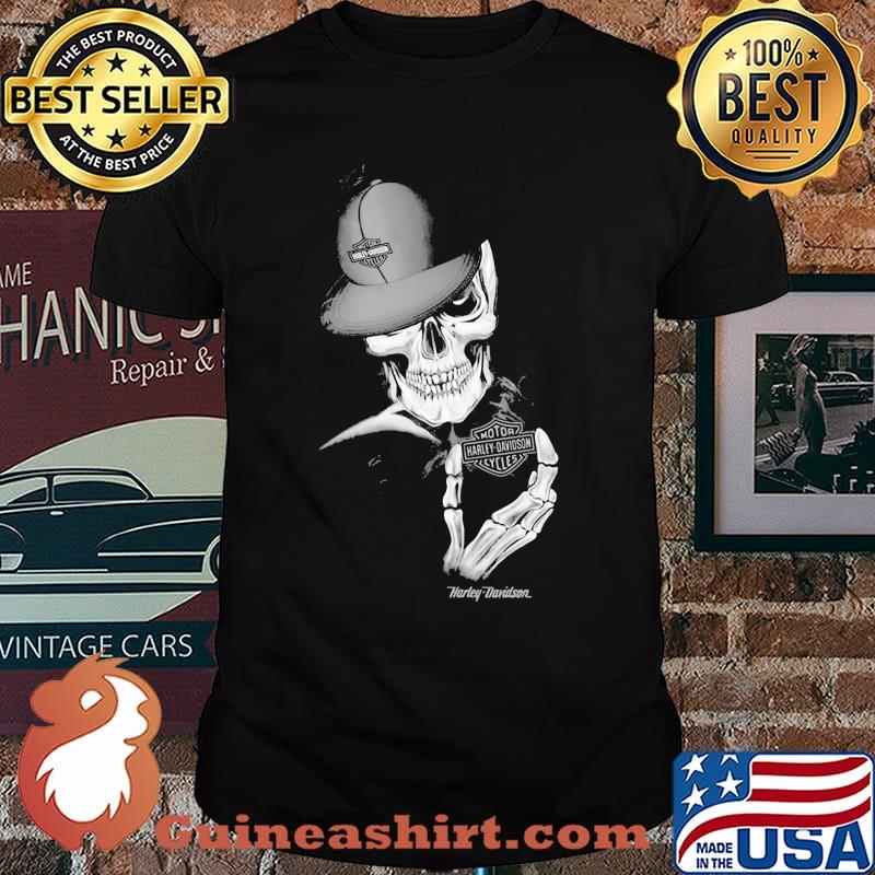 Skull With Logo Motorcycle Harley Davidson Shirt