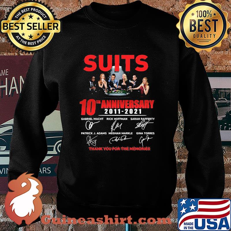 Suits 10th Anniversary 2011 2021 Thank You For The Memories Signature Shirt Sweater
