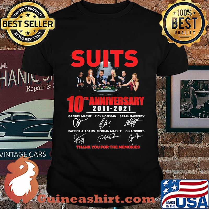 Suits 10th Anniversary 2011 2021 Thank You For The Memories Signature Shirt
