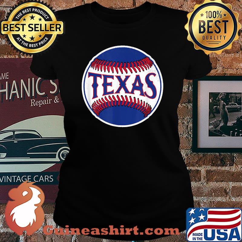 Texas Baseball TX Vintage Shirt Laides tee