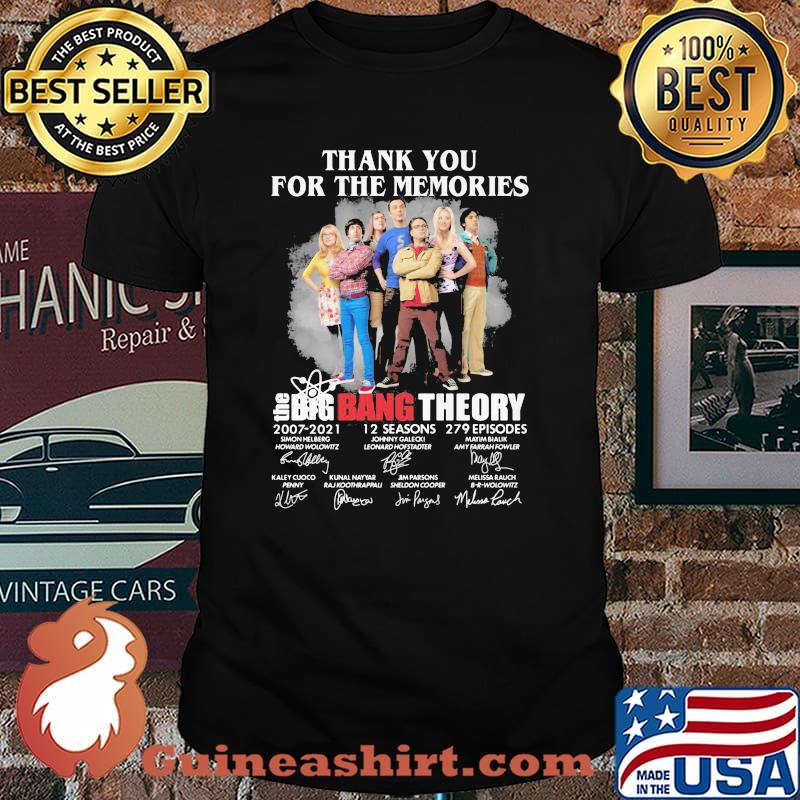 Thank You For The Memories The Big Bang Theory 2007 2021 Signature Shirt