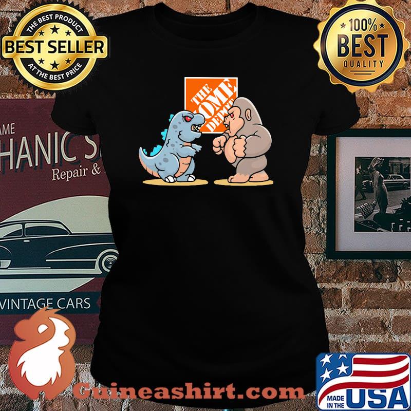 The Home Depot Baby Kong And Baby Godzilla Shirt Laides tee