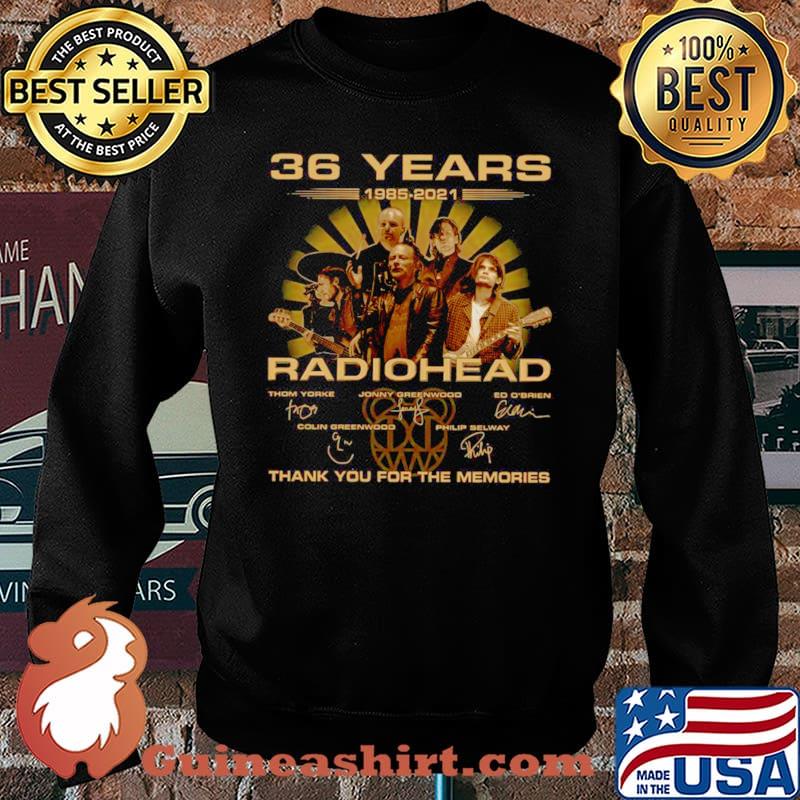 The Radiohead 36 Years 1985 2021 Signatures Thank You For The Memories Sweater