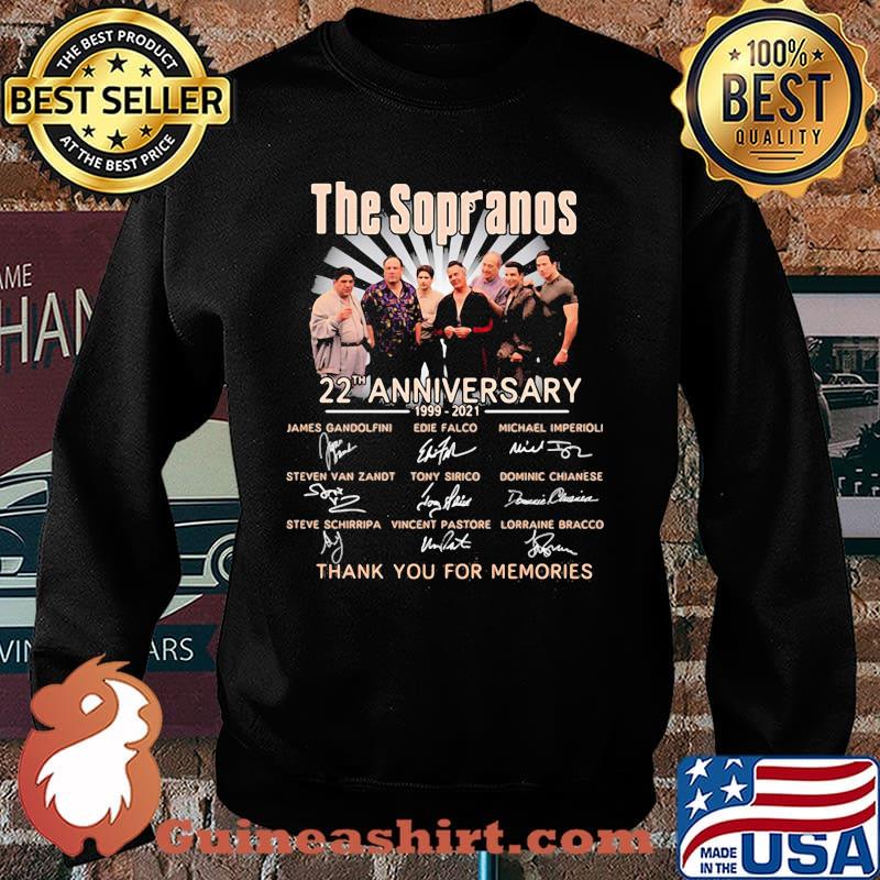 The Sopranos 22th Anniversary 1999 2021 Thank You For The Memories Signature Shirt Sweater