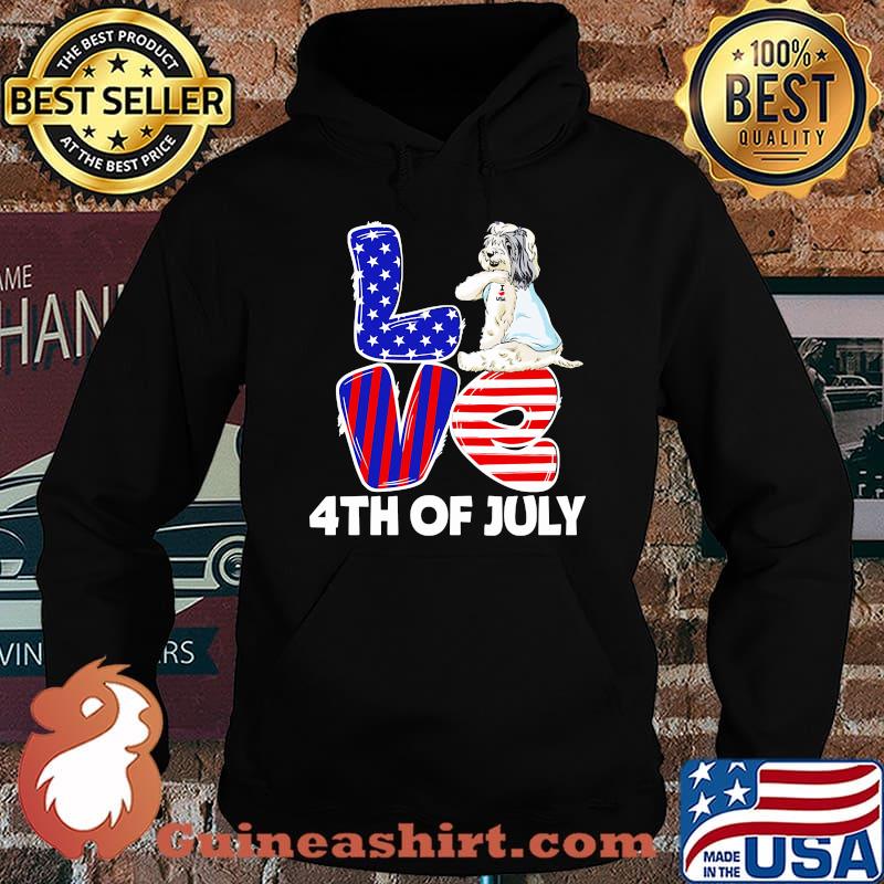 Tibetan Terrier Love 4th of July Independence day Hoodie