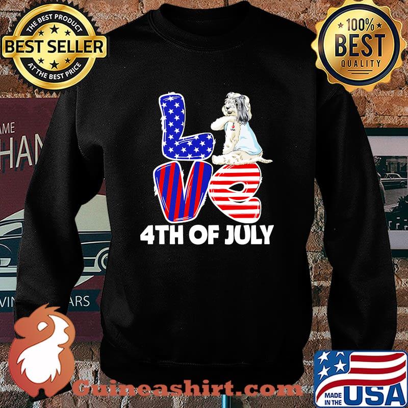 Tibetan Terrier Love 4th of July Independence day Sweater