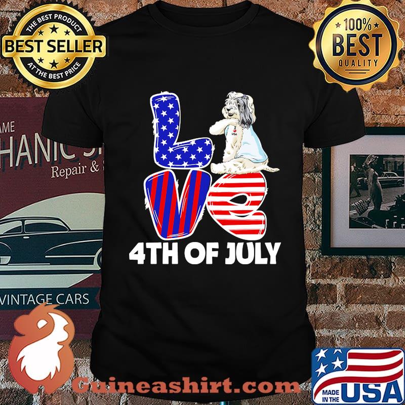 Tibetan Terrier Love 4th of July Independence day shirt