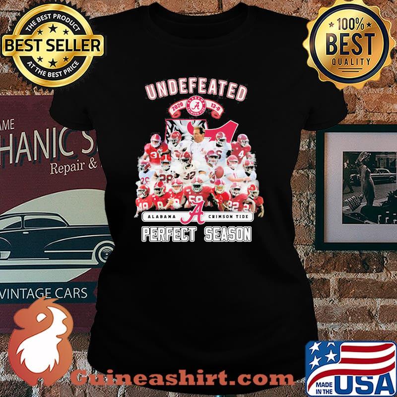 Undefeated Alabama Crimson Tide Perfect Season Shirt Laides tee