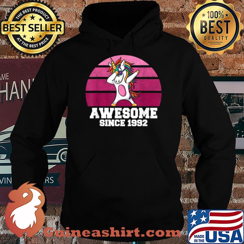 Unicorn Dabbing Awesome Since 1992 Birthday Shirt Hoodie