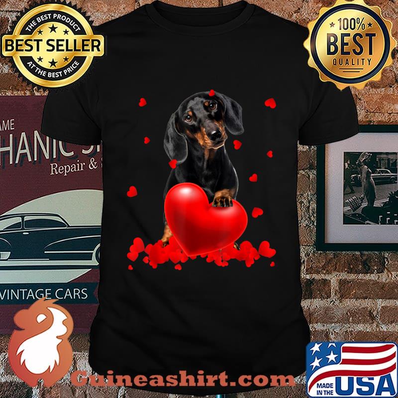 Valentine’s Day Heart Dachshund Dog Lover Gifts Shirt