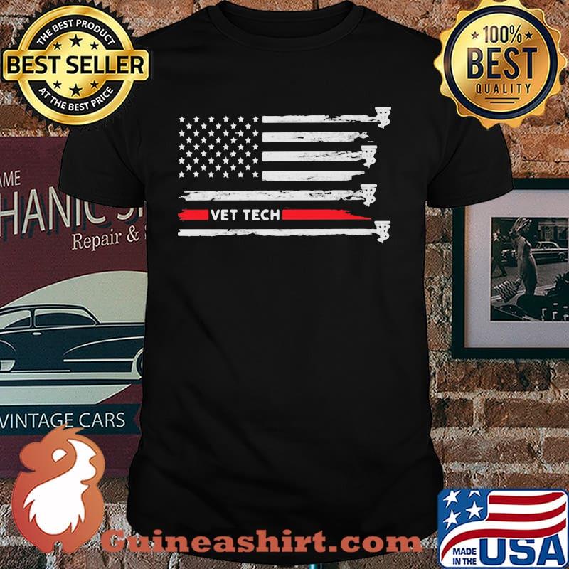 Vet Tech American Flag Shirt