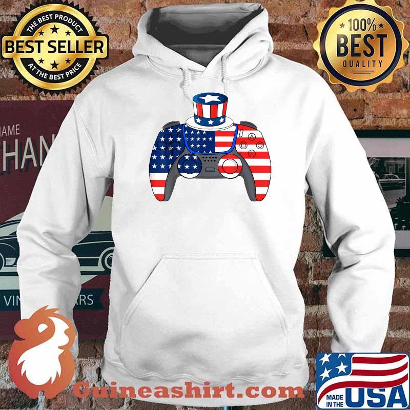 Video Games 4th Of July USA Flag Controller Patriotic Kids Shirt Hoodie
