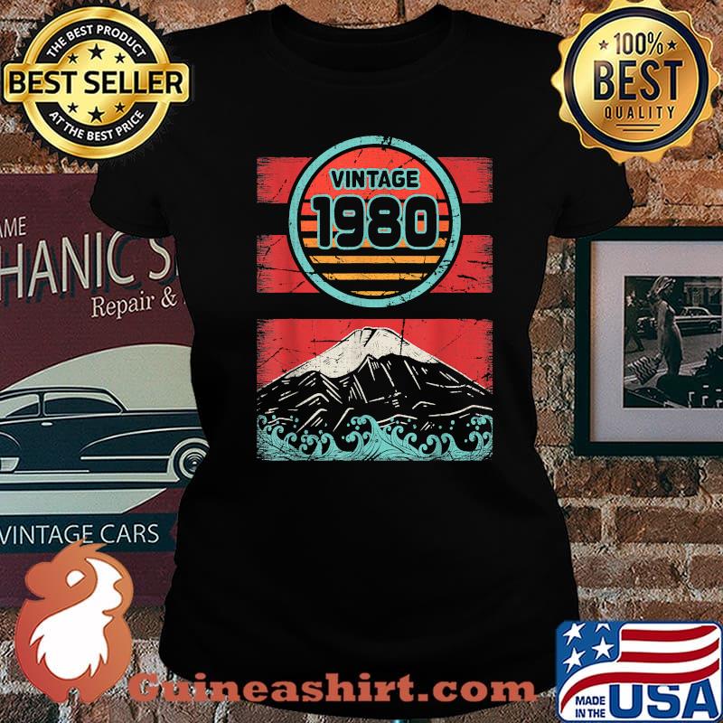 Vintage 1980 Sunset 41st Birthday 41 Years Old Shirt Laides tee