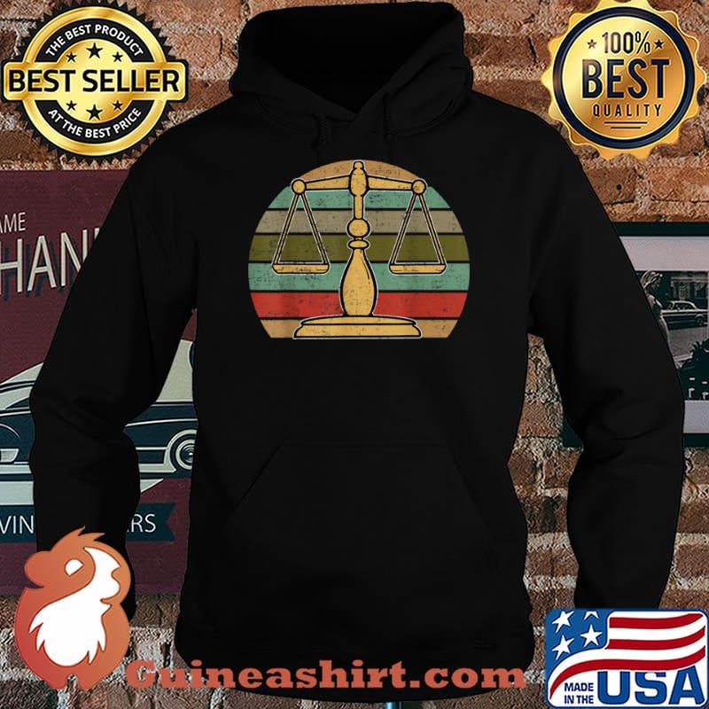 Weighing Scale Lawyer Attorney Law Student Retro Shirt Hoodie