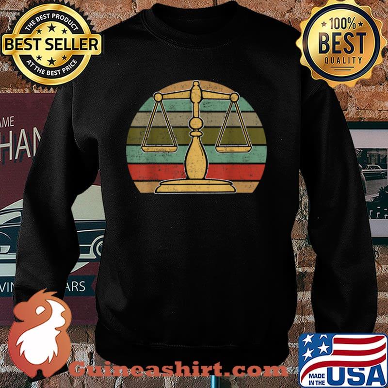 Weighing Scale Lawyer Attorney Law Student Retro Shirt Sweater