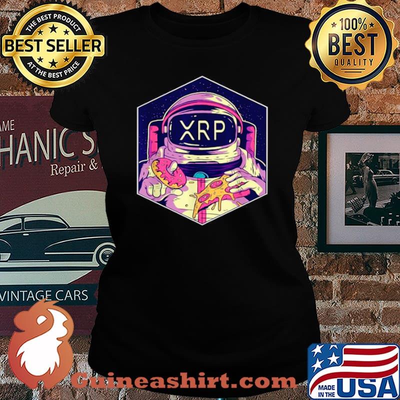 XRP Symbol Crypto Currency To The Moon Astronaut Laides tee