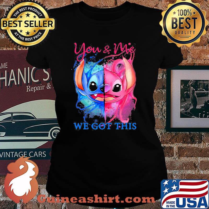 You And Me We Got This Stitch Blue Pink Shirt Laides tee