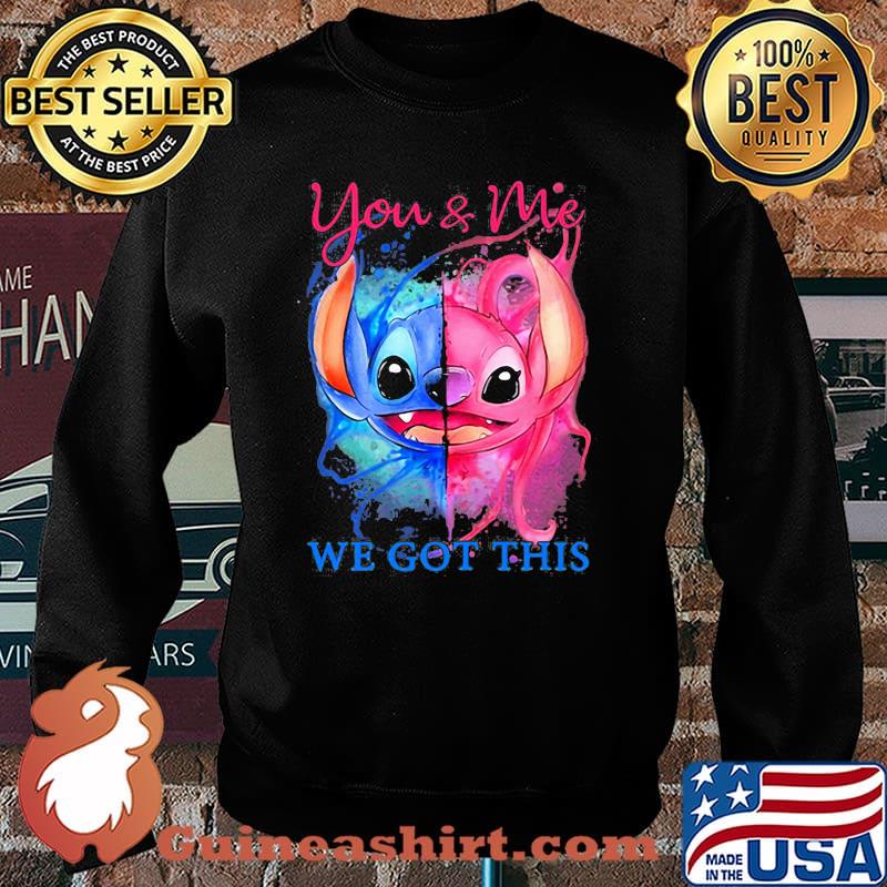 You And Me We Got This Stitch Blue Pink Shirt Sweater