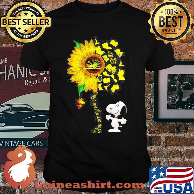 You Are My Sunshine Snoopy Woodstock Books Shirt
