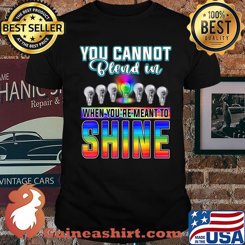 You Can't Blend In When Meant To Shine Neurodiversity LGBT Shirt