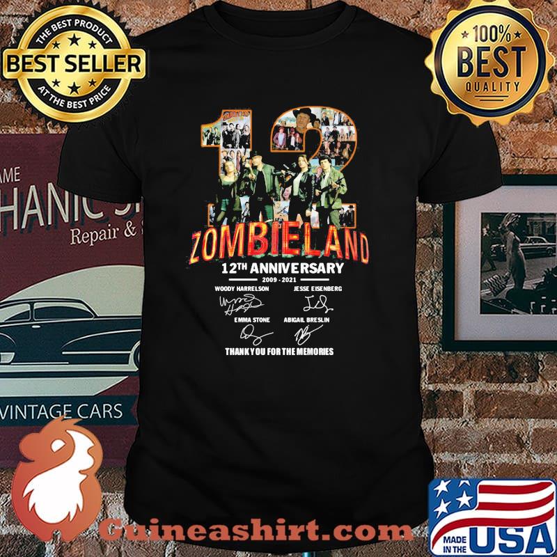 Zombieland 12th Anniversary 2009 2021 Thank You For The Memories Signature Shirt