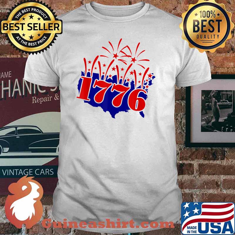 1776 4th Of July USA Map Independence Day T-Shirt
