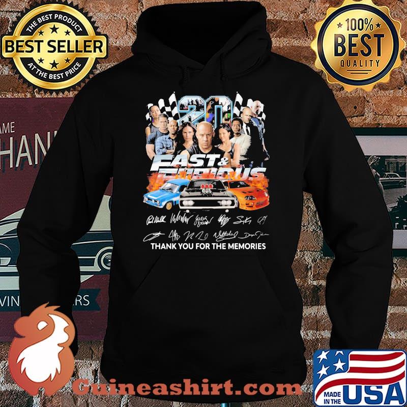 20 Years Fast And Furious Racing Thank You For The Memories Signature Shirt Hoodie