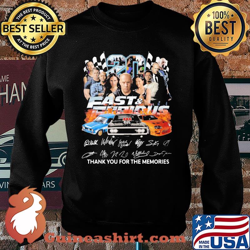 20 Years Fast And Furious Racing Thank You For The Memories Signature Shirt Sweater