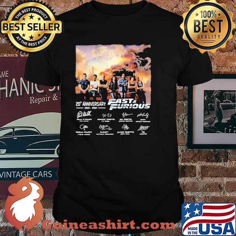 20th anniversary 2001 2021 Fast and Furious signature shirt