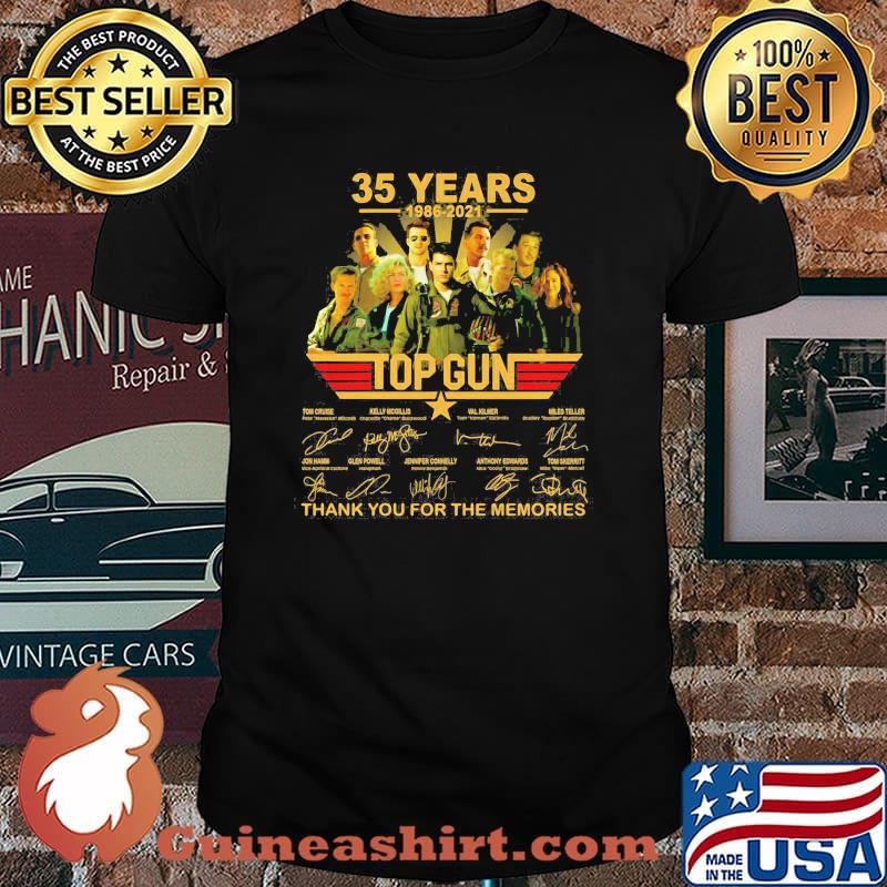 35 Years 1986 2021 Top Gun Thank You For The Memories Signature Shirt