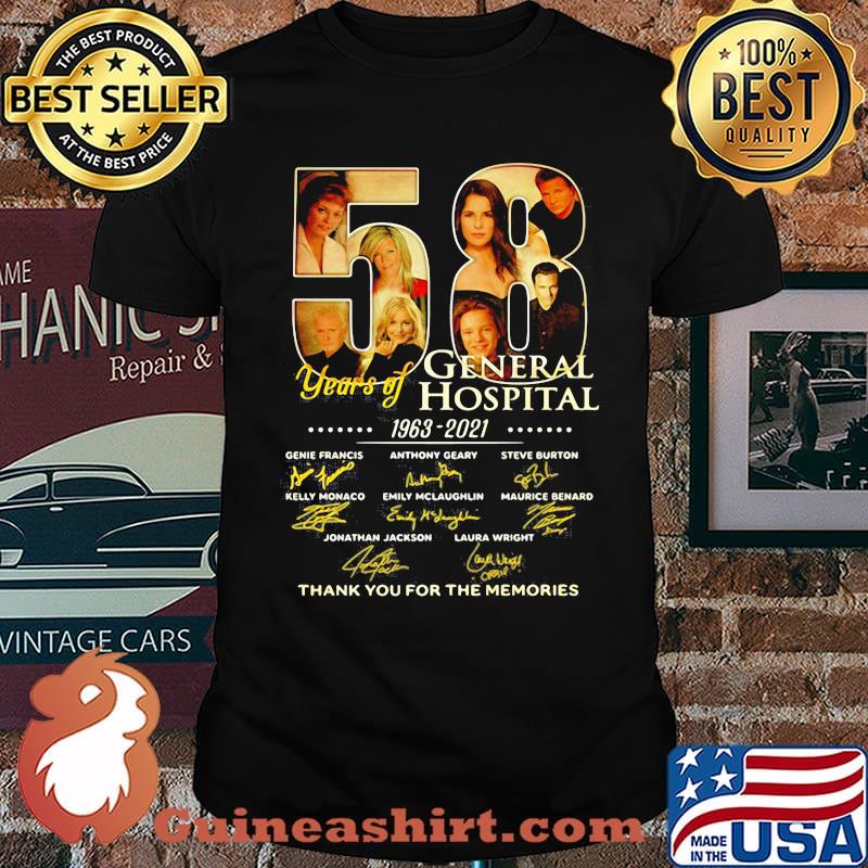 58 Years Of General Hospital 1963 2021 Thank You For The Memories Signature Shirt