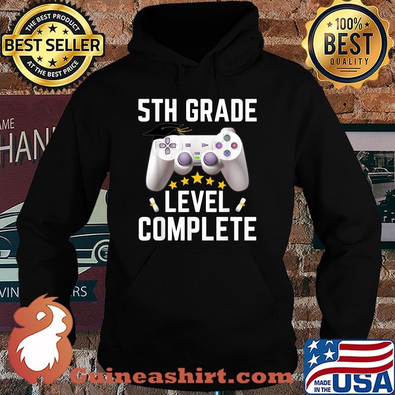 5th Grade Level Complete Gamer Class Of 2021 Graduation Five Star Shirt Hoodie