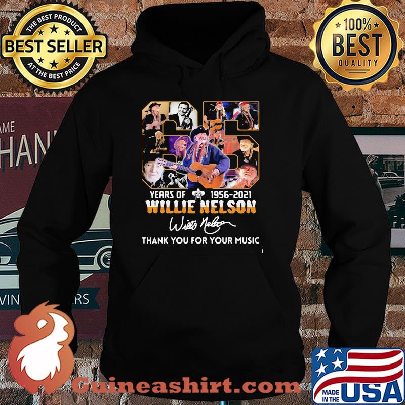 65 years of 1956 2021 Willie Nelson thank you for the memories signature Hoodie