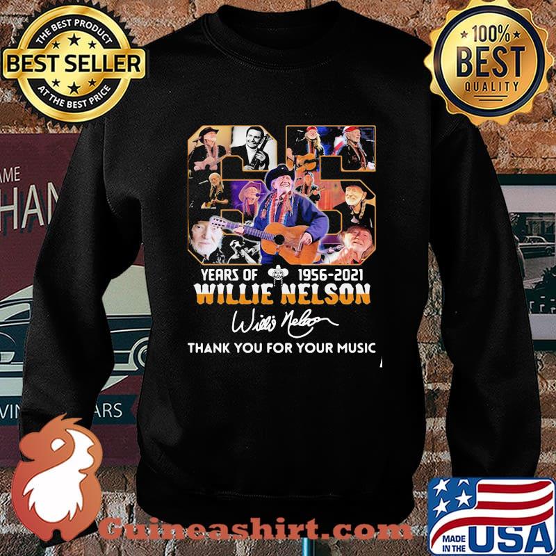65 years of 1956 2021 Willie Nelson thank you for the memories signature Sweater