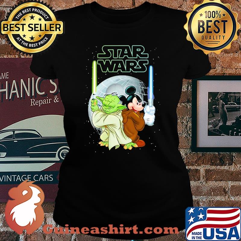 Star Wars Yoda And Mickey Shirt Laides tee